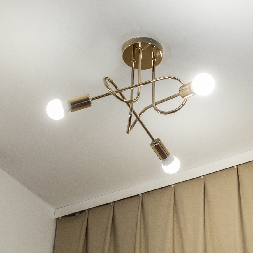 Prigludęs lubinis šviestuvas OXFORD 3xE27/15W/230V, auksinis
