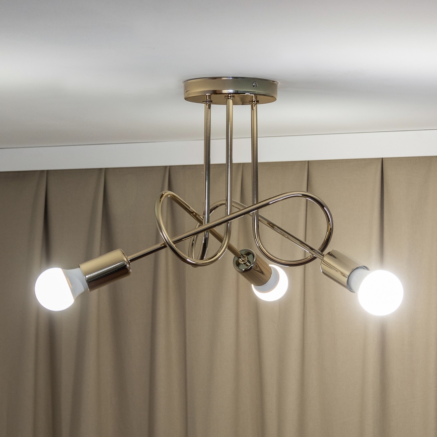Prigludęs lubinis šviestuvas OXFORD 3xE27/15W/230V, auksinis