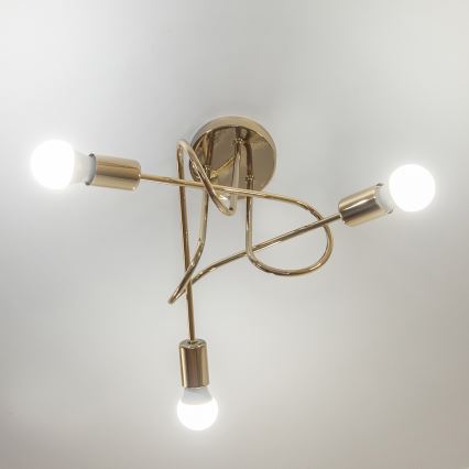 Prigludęs lubinis šviestuvas OXFORD 3xE27/15W/230V, auksinis