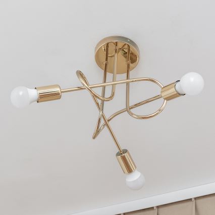 Prigludęs lubinis šviestuvas OXFORD 3xE27/15W/230V, auksinis