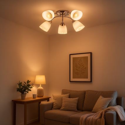 Prigludęs lubinis šviestuvas PORTOS 5xE14/10W/230V blizgus chromas