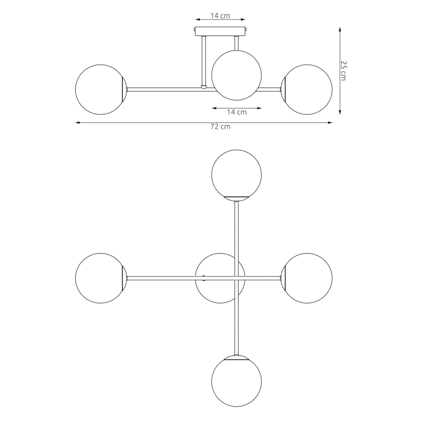 Prigludęs lubinis šviestuvas ROMA 4xE14/10W/230V smėlio spalvos