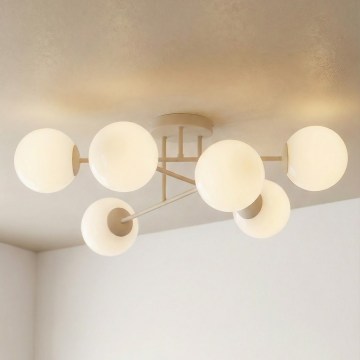 Prigludęs lubinis šviestuvas ROMA 6xE14/10W/230V smėlio spalvos