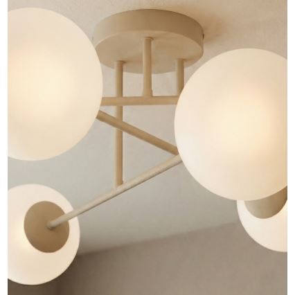 Prigludęs lubinis šviestuvas ROMA 6xE14/10W/230V smėlio spalvos
