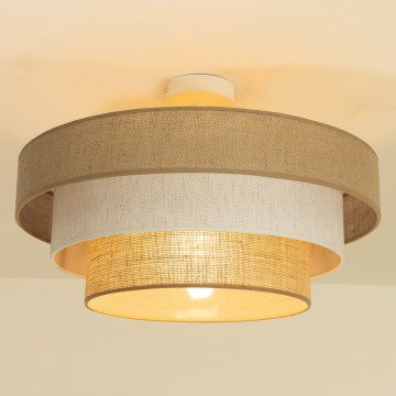 Prigludęs lubinis šviestuvas WENTA, 1xE27/60W/230V, skersmuo 50 cm, džiutas/kreminė