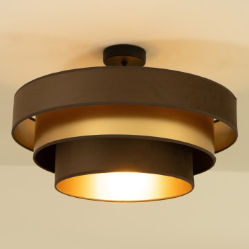 Prigludęs lubinis šviestuvas WENTA 1xE27/60W/230V, skersmuo 50 cm, ruda/auksinė