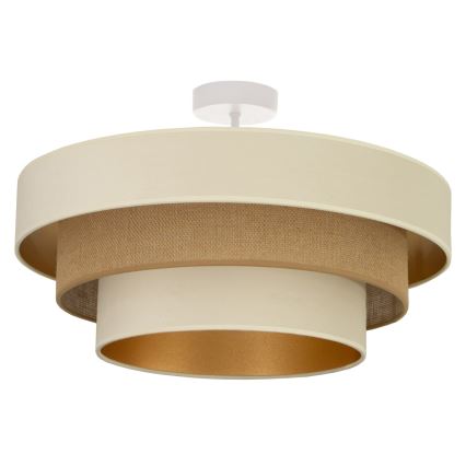 Prigludęs lubinis šviestuvas WENTA 1xE27/60W/230V skersmuo 50 cm smėlio spalvos/juta