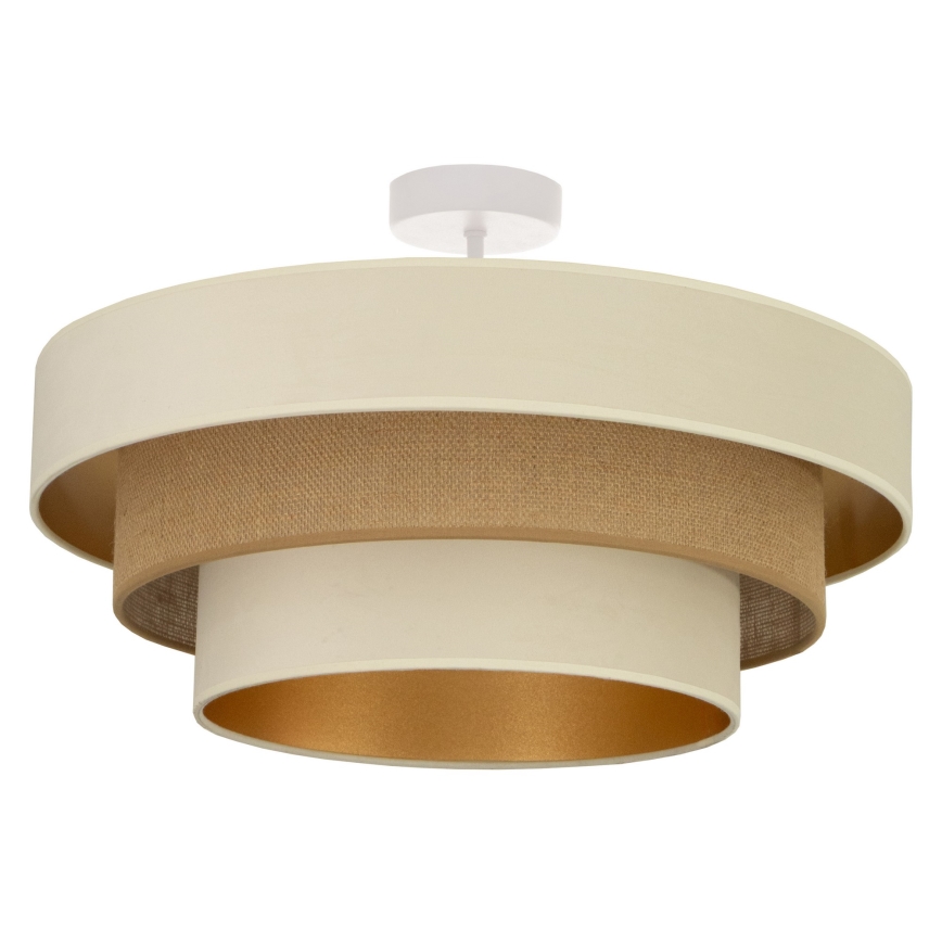 Prigludęs lubinis šviestuvas WENTA 1xE27/60W/230V skersmuo 50 cm smėlio spalvos/juta