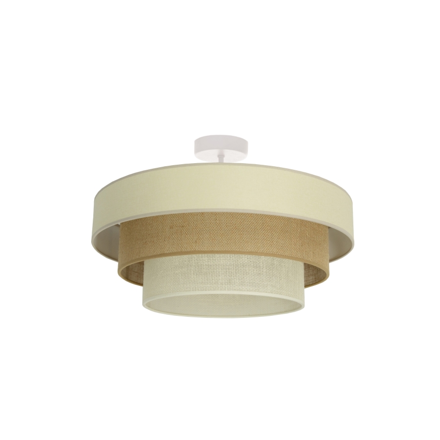 Prigludęs lubinis šviestuvas WENTA 1xE27/60W/230V skersmuo 50 cm smėlio spalvos/juta