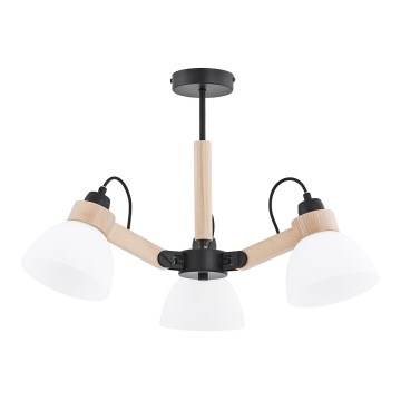 Prigludęs lubų šviestuvas DANTONA 3xE27/15W/230V juoda/smėlio spalvos