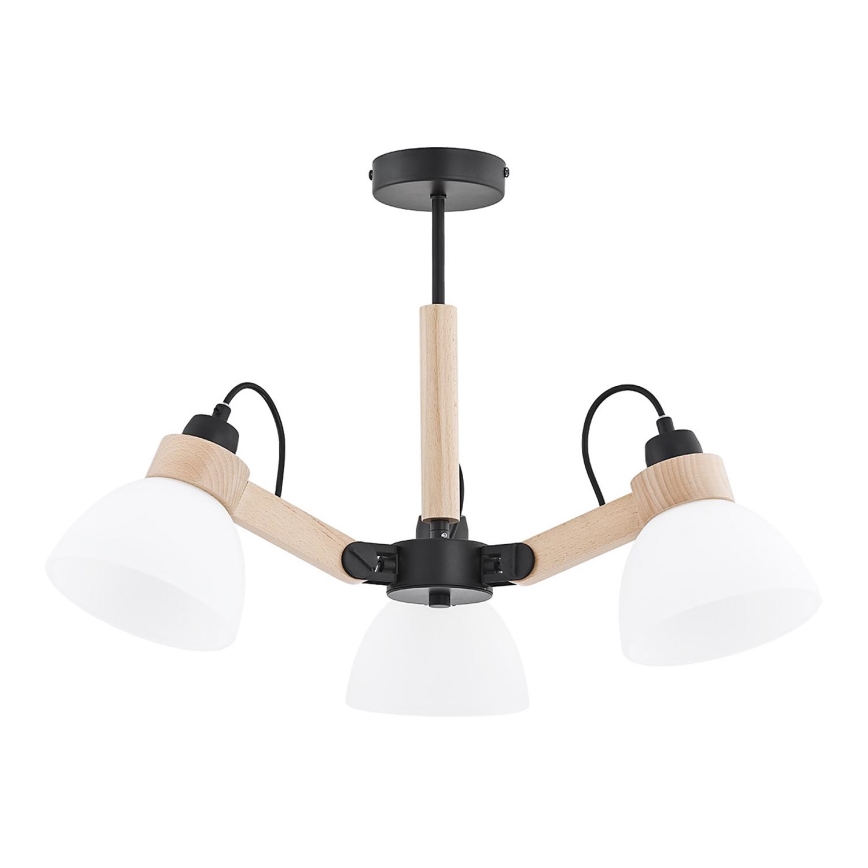 Prigludęs lubų šviestuvas DANTONA 3xE27/15W/230V juoda/smėlio spalvos