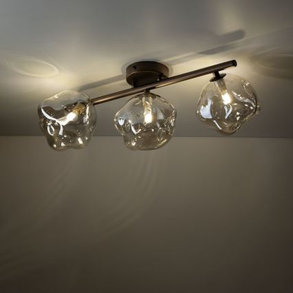 Prigludęs lubų šviestuvas LAVA 3xG9/8W/230V bronzinė/dūminė smėlio spalva