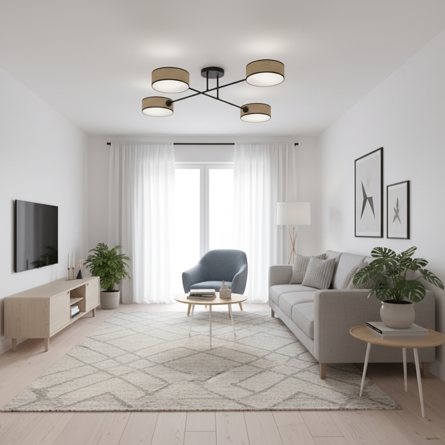 Prigludęs lubų šviestuvas MAGA 4xE14/10W/230V smėlinė