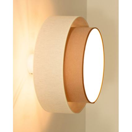 Prigludęs lubų šviestuvas NATIA 1xE27/60W/230V, skersmuo 45 cm, baltas/rudas