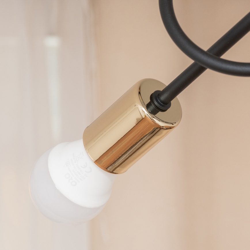 Prigludęs lubų šviestuvas OXFORD 3xE27/15W/230V auksinė/juoda