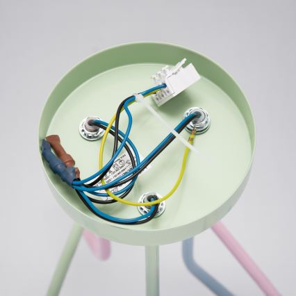 Prigludęs lubų šviestuvas OXFORD 3xE27/15W/230V žalia/rožinė/mėlyna