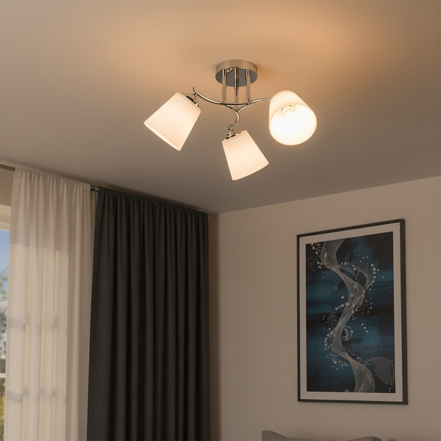 Prigludęs lubų šviestuvas PAFOS 3xE27/15W/230V blizgus chromas