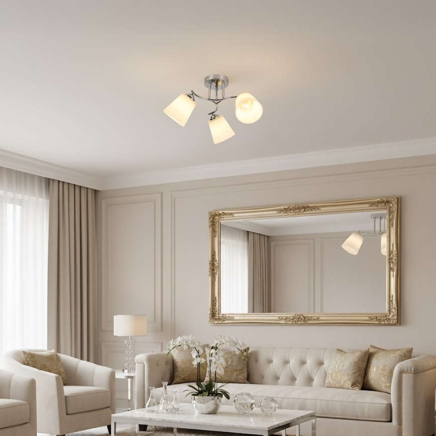 Prigludęs lubų šviestuvas PAFOS 3xE27/15W/230V blizgus chromas