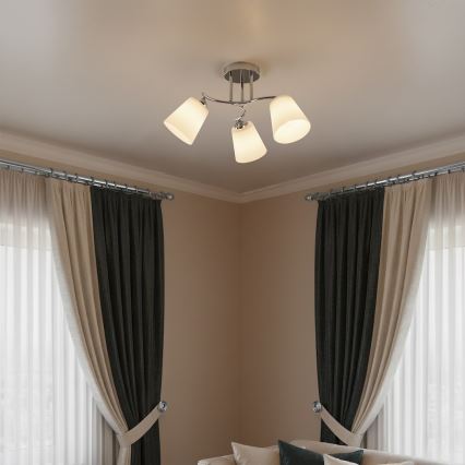 Prigludęs lubų šviestuvas PAFOS 3xE27/15W/230V blizgus chromas