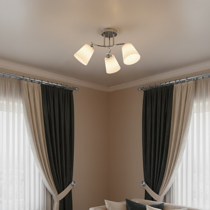 Prigludęs lubų šviestuvas PAFOS 3xE27/15W/230V blizgus chromas