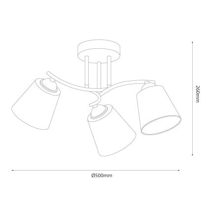 Prigludęs lubų šviestuvas PAFOS 3xE27/15W/230V blizgus chromas