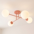 Prigludęs lubų šviestuvas ROMA 4xE14/10W/230V rožinis