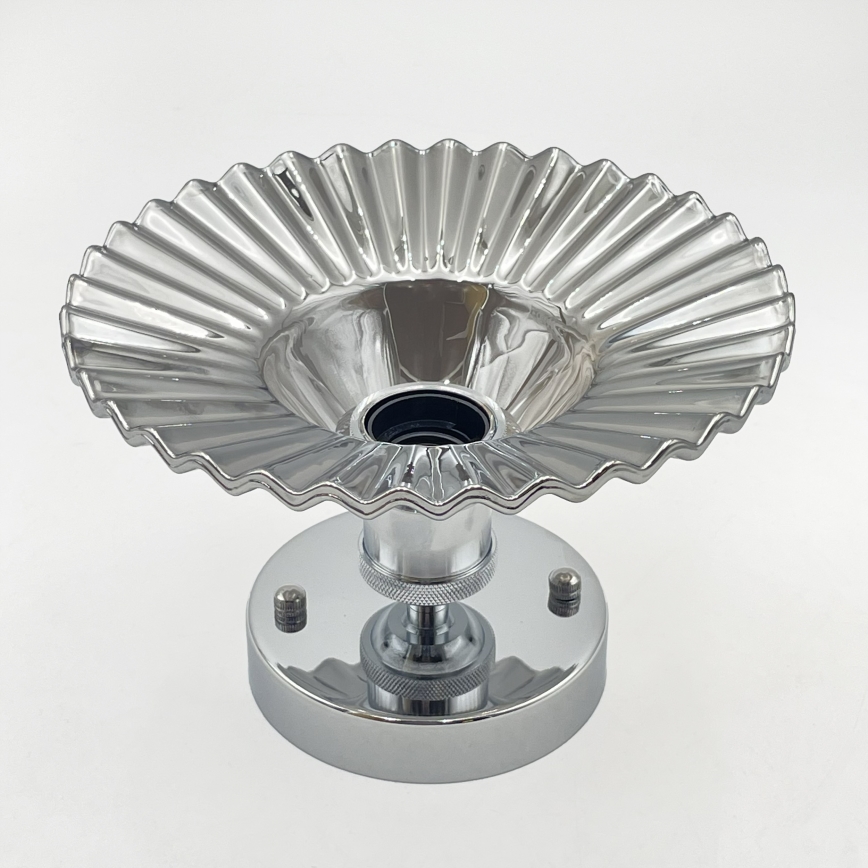 Prigludęs lubų šviestuvas TRISH 1xE27/15W/230V blizgus chromas/dūminė juoda