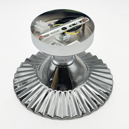 Prigludęs lubų šviestuvas TRISH 1xE27/15W/230V blizgus chromas/dūminė juoda