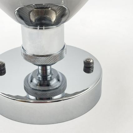 Prigludęs lubų šviestuvas TRISH 1xE27/15W/230V blizgus chromas/dūminė juoda