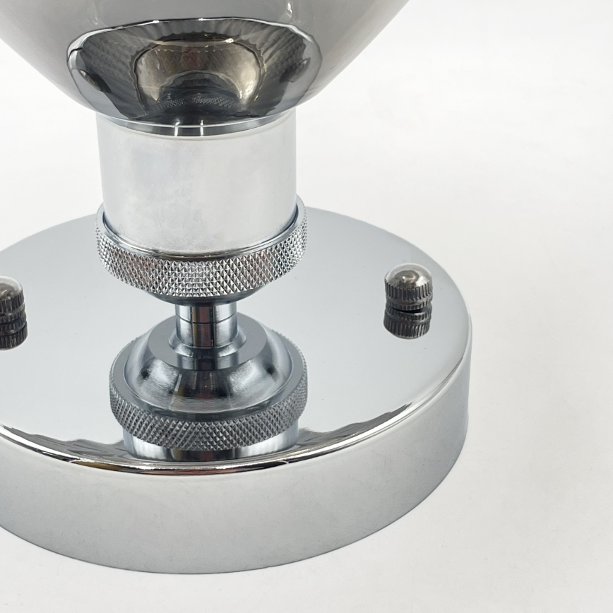 Prigludęs lubų šviestuvas TRISH 1xE27/15W/230V blizgus chromas/dūminė juoda