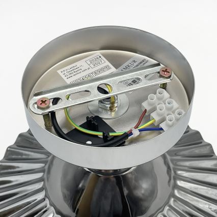 Prigludęs lubų šviestuvas TRISH 1xE27/15W/230V blizgus chromas/dūminė juoda