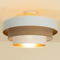 Prigludęs lubų šviestuvas WENTA 1xE27/60W/230V, skersmuo 50 cm, balta/ruda