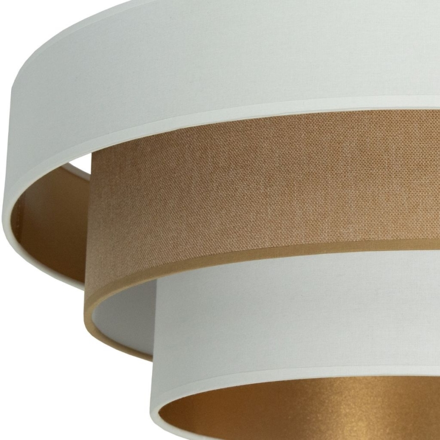 Prigludęs lubų šviestuvas WENTA 1xE27/60W/230V, skersmuo 50 cm, balta/ruda