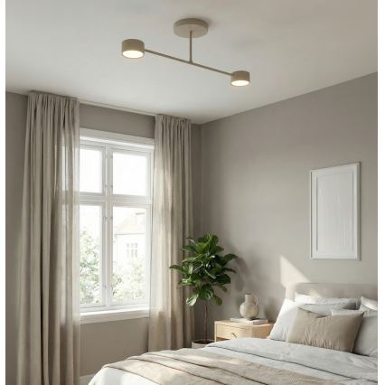 Prigludęs prie lubų šviestuvas HALO 2xGX53/10W/230V smėlio spalvos