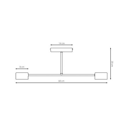 Prigludęs prie lubų šviestuvas HALO 2xGX53/10W/230V smėlio spalvos