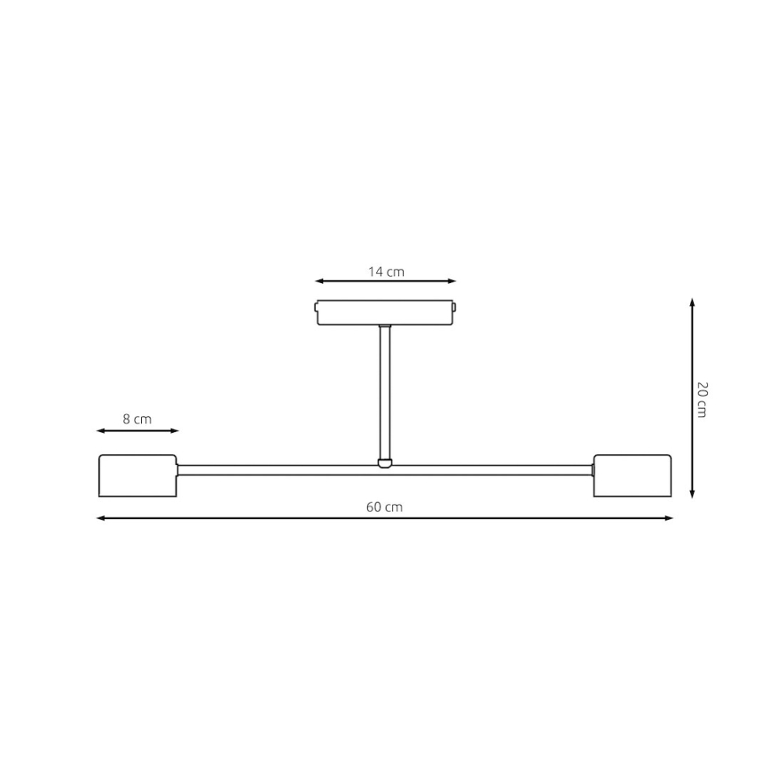Prigludęs prie lubų šviestuvas HALO 2xGX53/10W/230V smėlio spalvos