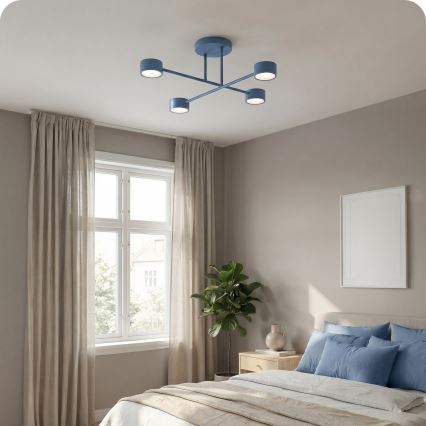 Prigludęs prie lubų šviestuvas HALO 4xGX53/10W/230V mėlynas