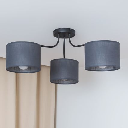 Prigludusi liustra ALBA 3xE27/15W/230V pilka