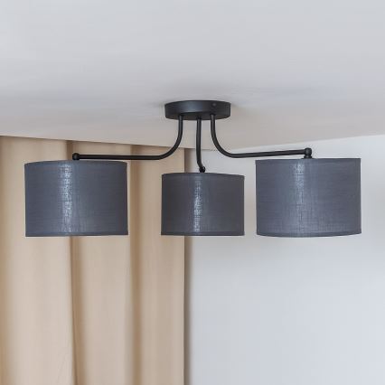 Prigludusi liustra ALBA 3xE27/15W/230V pilka