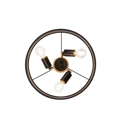 Prigludusi liustra ALBA 3xE27/15W/230V, skersmuo 40 cm, juoda/ruda