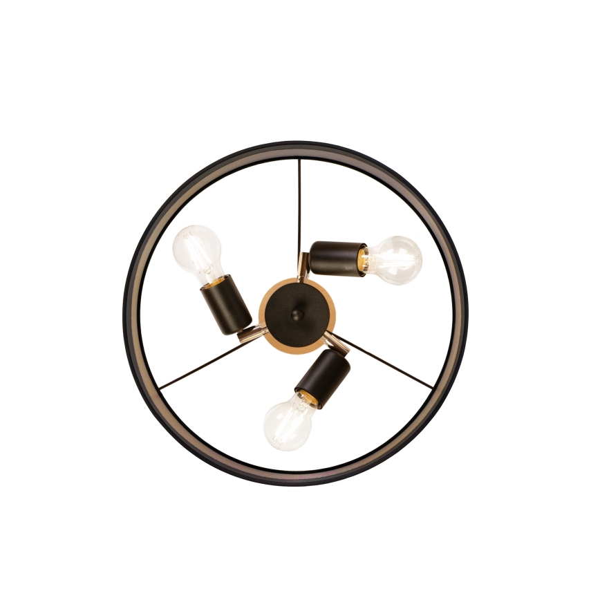 Prigludusi liustra ALBA 3xE27/15W/230V, skersmuo 40 cm, juoda/ruda