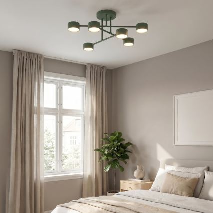 Prigludusi liustra HALO 6xGX53/10W/230V žalia