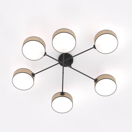 Prigludusi liustra MAGA 6xE14/10W/230V smėlio spalvos