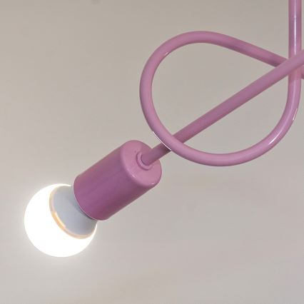 Prigludusi liustra OXFORD 3xE27/15W/230V rožinė