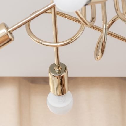 Prigludusi liustra OXFORD 5xE27/15W/230V auksinė