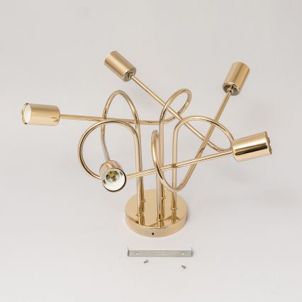 Prigludusi liustra OXFORD 5xE27/15W/230V auksinė