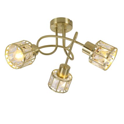 Prigludusi liustra ZAHARA 3xE27/10W/230V auksinė