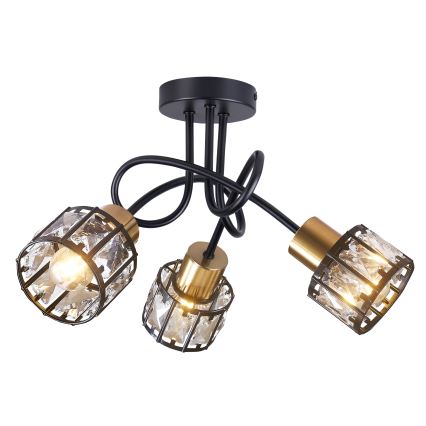 Prigludusi liustra ZAHARA 3xE27/10W/230V juoda