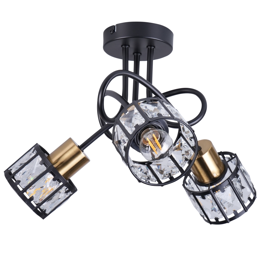 Prigludusi liustra ZAHARA 3xE27/10W/230V juoda