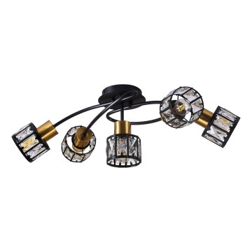 Prigludusi liustra ZAHARA 5xE27/10W/230V juoda